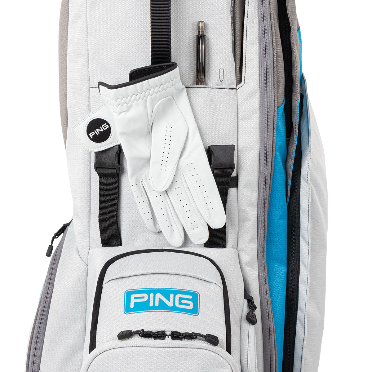 Ping Hoofer Bag - Light Grey, Blue & Graphite