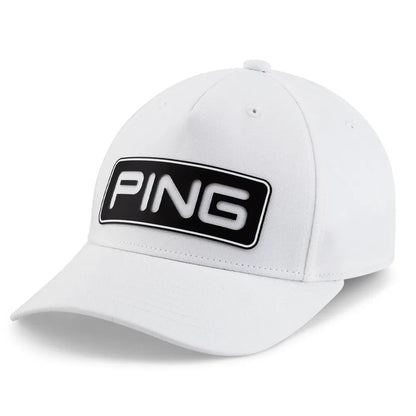 PING Tour Classic Adjustable Golf Cap Fresh Water/White